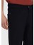 Lacivert Düz Dokuma Slim Fit Casual Pamuk Karışımlı Pantolon 3