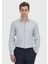 Açık Gri Desenli Casual Fit Dokuma Casual %100 Pamuk Gömlek 1