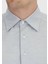 Açık Gri Desenli Casual Fit Dokuma Casual %100 Pamuk Gömlek 4