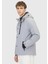 Açık Gri Regular Fit Kapüşonlu Casual Dokuma Mont 3