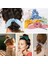 3'lü Fular Scrunchie Fularlı Fiyonk Lastik Toka - Yeni Sezon Kadın Fularlı Lastik Saç Tokası Renk-3 5