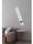 Modern Dekoratif Çubuk Led Duvar Aplik 70 Cm Ahşap Desenli Profil (Yuvarlak Rozanslı) 3000K 7