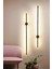 Modern Dekoratif Çubuk Led Duvar Aplik 70 Cm Ahşap Desenli Profil (Yuvarlak Rozanslı) 3000K 9