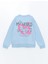 Lcw Kids Mavi Bisiklet Yaka Kız Çocuk Kalın Sweatshirt 2