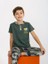 Minykids Yeşil Palmiye Desen Kısa Kollu %100 Pamuklu Erkek Çocuk Pijama Takım 2