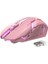 Sessiz Sevimli Işıklı Pembe Fare Kablosuz Şarjlı Oyun Faresi Mekanik Fare (Yurt Dışından) 1
