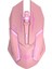 Sessiz Sevimli Işıklı Pembe Fare Kablosuz Şarjlı Oyun Faresi Mekanik Fare (Yurt Dışından) 3