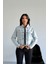 Kadın Mavi Kar Jean Denim Regular Kalıp Cepli Düğmeli Kot Ceket DİANA-5005 4
