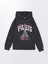 Lcw Kids Antrasit Kapüşonlu Baskılı Uzun Kollu Kız Çocuk Sweatshirt 1