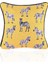 Zebra Tasarımlı Deri Fitilli Sarı Kırlent Kılıfı 43X43CM 2