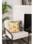 Zebra Tasarımlı Deri Fitilli Sarı Kırlent Kılıfı 43X43CM 4