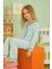 Minykids Çizgili %100 Pamuk Önden Düğmeli Yeşil Kız Çocuk Pijama Takım 3
