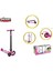 Power Scooter 5-7 Yaş Çocuklar İçin 3 Tekerlekli, Akıllı Fren ve Güvenli Denge Sistemi, Katlanabilir Direksiyon, Pembe 5