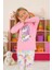 Minykids Unicorn Desen %100 Pamuk Pembe Kız Çocuk Pijama Takım 3