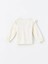 Lcw Baby Ekru Bisiklet Yaka Uzun Kollu Baskılı Kız Bebek Bluz ve Tayt 2'li Takım 4