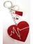Yeni Yıl Hediyesi Zirkon Taşlı Kırmızı Kalp Anahtarlık 14,5 cm 1