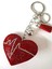 Yeni Yıl Hediyesi Zirkon Taşlı Kırmızı Kalp Anahtarlık 14,5 cm 3