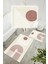 Dijital Baskı Modern Desen Kaymaz Taban 2li Set Banyo Paspası Klozet Takımı (50x60cm-60x100cm) 3
