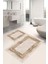 Dijital Baskı Kaymaz Taban Çerçeveli 2li Set Banyo Paspası Klozet Takımı (50x60cm-60x100cm) 1