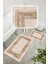 Dijital Baskı Kaymaz Taban Çerçeveli 2li Set Banyo Paspası Klozet Takımı (50x60cm-60x100cm) 3