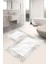 Dijital Baskı Klasik Çerçeveli Kaymaz Taban 2li Set Banyo Paspası Klozet Takımı (50x60cm-60x100cm) 1