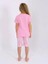 Minykids Unicorn Desen Pembe Kapri %100 Pamuklu Kız Çocuk Pijama Takım 3