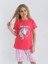 Minykids Unicorn Desen Koyu Pembe Kapri %100 Pamuklu Kız Çocuk Pijama Takım 2