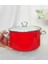 Kırmızı Emaye Derin Tencere 5,75 Litre 26 cm Çap Süt Yoğurt Çorba Reçel Emaye Tenceresi 2