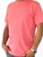 Regular Fit Bisiklet Yaka %100 Pamuk Kısa Kol Unisex Basic Pembe Tişört 5