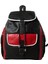 Hakiki Deri Sırt Çantası Siyah Kırmızı Beyaz Garnili 3 Cep Model ÇNTDRSYHKRMZBYZ3CEP01 Okulda,İşte,Kursta,Tatilde 7