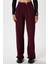 Likra Serisi Move Çift Düğmeli Esnek Bordo Palazzo Pantolon 3