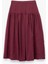 Modal Kumaş Bol Kalıp Pileli Uzun Kloş Bordo Kadın Etek 6WAK70082EW 3