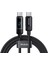 Type-C to Type-C 60W PD Ekranlı Hızlı Şarj ve Data Kablosu 1.2m Siyah CA-5780 1