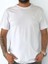 Regular Fit Bisiklet Yaka %100 Pamuk Kısa Kol Unisex Basic Beyaz Tişört 1