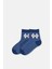 Gri Melanj-Lacivert Erkek Çocuk 2'li Soket Çorap 3