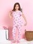 Minykids Unicorn Desenli Fitilli Kumaş Pembe Pijama Takımı 2