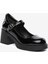 Kadın Siyah Rugan Hakiki Deri Klasik Ayakkabı 5K2UA72214 4