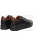 Erkek Siyah Hakiki Deri Sneaker Ayakkabı 5K1SA18860 4