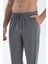 Gri Kısa Kollu Yarım Patlı Tişört Pantolon Pijama Takımı 6