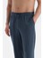 Indigo Pat ve Fleto Cep Detaylı Tişört Pantolon Pijama Takımı 6