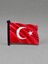 Türk Bayrağı Temalı Polyester Magnet Ay Yıldız Buzdolabı Süsü 7,5cm x 6cm 1