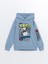 Lcw Kids Mavi Rahat Kalıp Kapüşonlu Baskılı Erkek Çocuk Sweatshirt 1