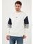 Pamuklu Relaxed Fit Bisiklet Yaka Şardonlu Renk Bloklu Sweat Erkek Sweat 5905298T 1