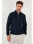 Pamuklu Relaxed Fit Yarım Fermuarlı Sıfır Yaka Örme Sweat Erkek Sweat 5901076 3
