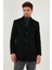 Slim Fit Apaş Yaka Astarlı Kaşe Kaban Erkek Kaban 584K1217 4