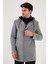 Çıkarılabilir Kapüşonlu Kırçıllı Slim Fit Kaşe Kaban Erkek Kaban 5841013 5