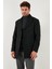 Slim Fit Apaş Yaka Astarlı Kaşe Kaban Erkek Kaban 584K1217 1