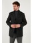 Slim Fit Apaş Yaka Astarlı Kaşe Kaban Erkek Kaban 584K1217 4