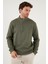 Pamuklu Relaxed Fit Yarım Fermuarlı Sıfır Yaka Örme Sweat Erkek Sweat 5901076 6