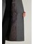 Loose Fit Kruvaze Yaka Uzun Astarlı Kaşe Kaban Erkek Kaban 681003 6